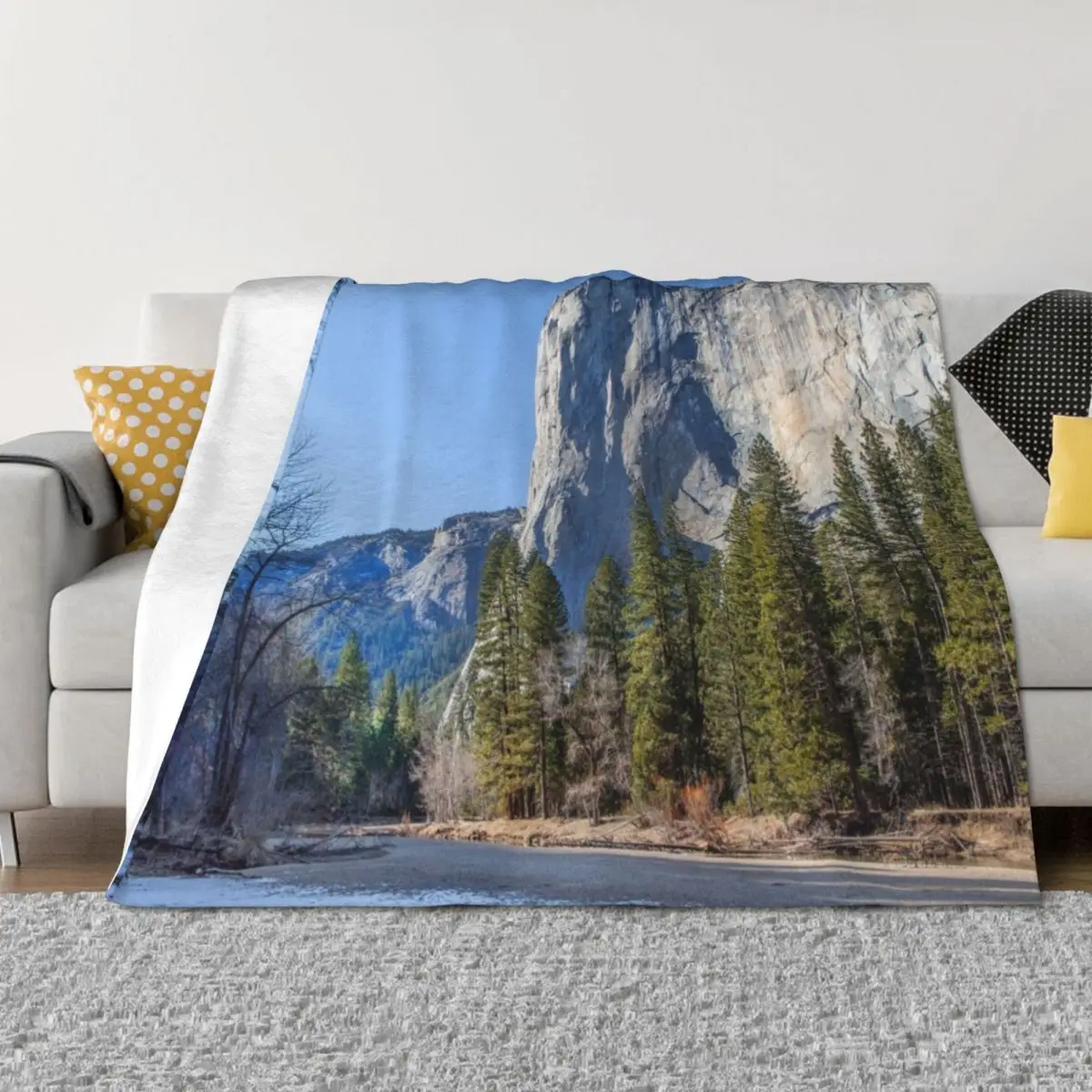 

Yosemite, El Capitan Throw Blanket Custom Camping Sleeping Bag Hairy Blankets