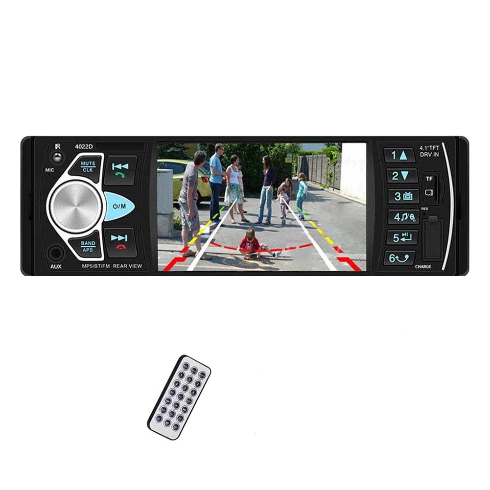 

Single Din Car Stereo Radio 4.1inch Screen Parking Assistance In-Dash Bluetooth USB/SD/FM MP5 Player