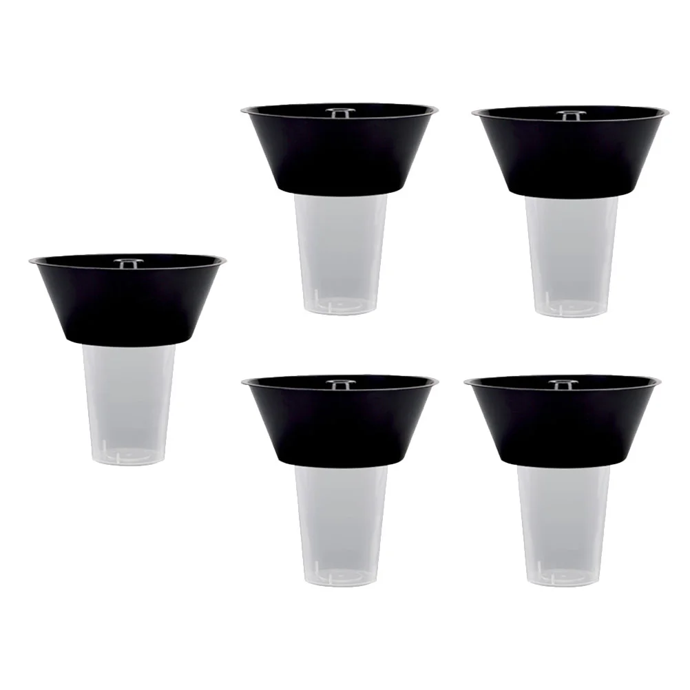 5 Sets Drink Cup Fry Cone Holder Clear Coffee Mug with Lid Food Tray Combined Snacks Hot Pot Espresso Plastic Water Soda