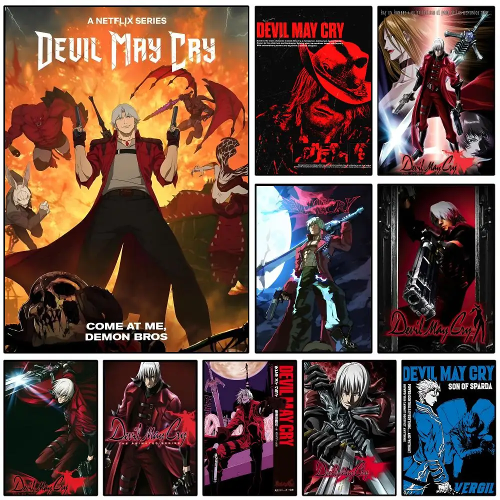 Devil May Cry-S Poster Modern and Minimalist Wall Stickers for Home Decor Living Room Dormitory Wall Art