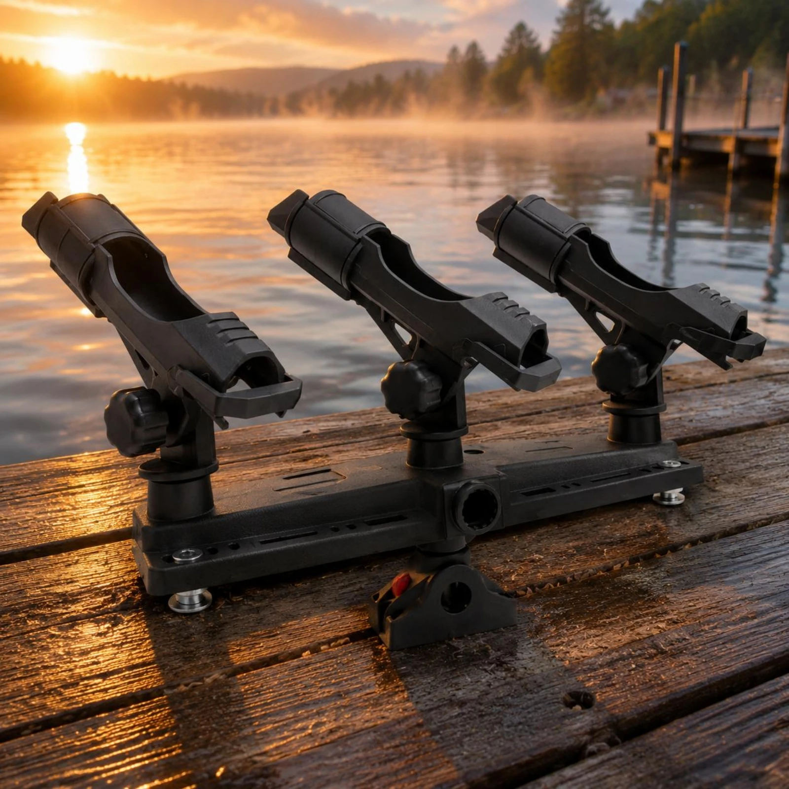 ที่วางคันเบ็ด 3 หัว หมุนได้ 36 - Fishing Rod Rack บทวิจารณ์และราคา
