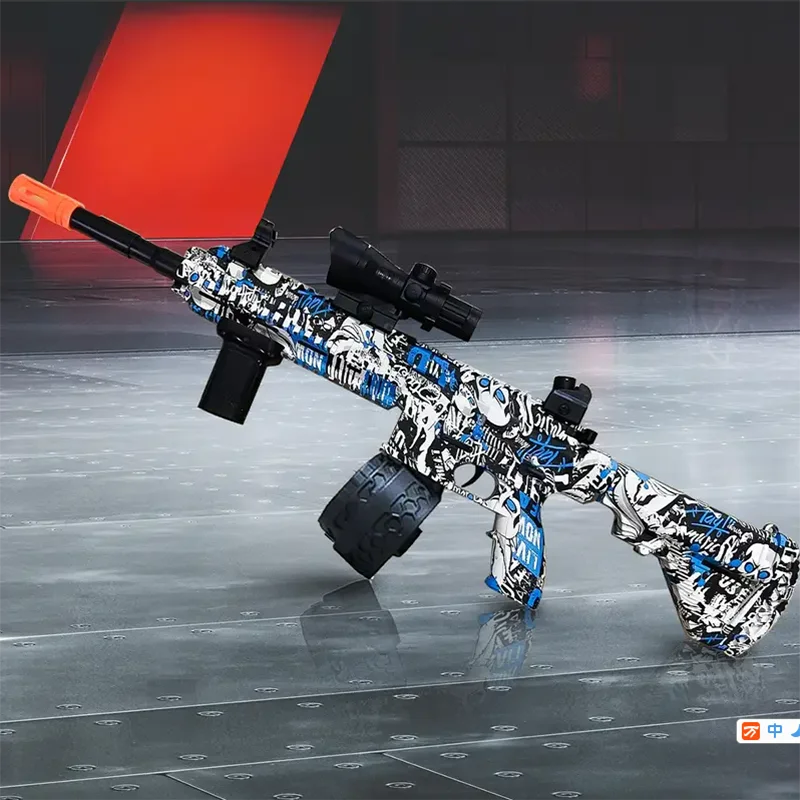 M416 Duży rozmiar 7,4 V, wysoki, szybkozłączany, ręczny i elektryczny, uniwersalny pistolet dla chłopca, ten sam model, żelowy pistolet na pociski