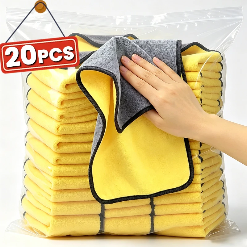 1/20pcs Car Cleaning Microfibe - đánh giá và giá Microfiber Towel Detailing