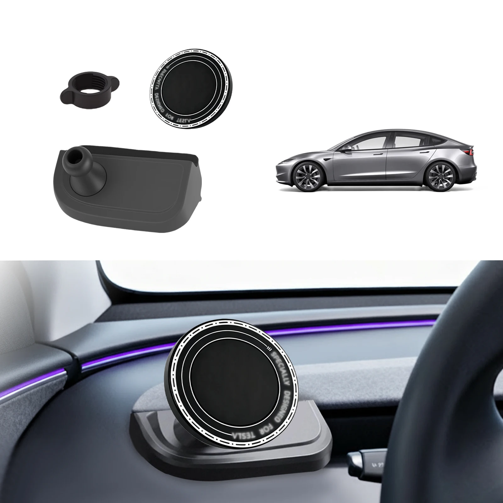 

For Tesla Model Y Juniper 2025 Car Phone Holder for Tesla Model 3 Highland 2024-25 Magnetic Phone Mount