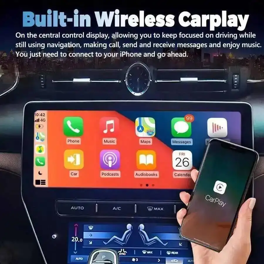 For Maserati Quattroporte 2013-2020 Multimedia Video Player Auto Radio GPS Navigation Carplay Android Touch Screen Head Unit 4G