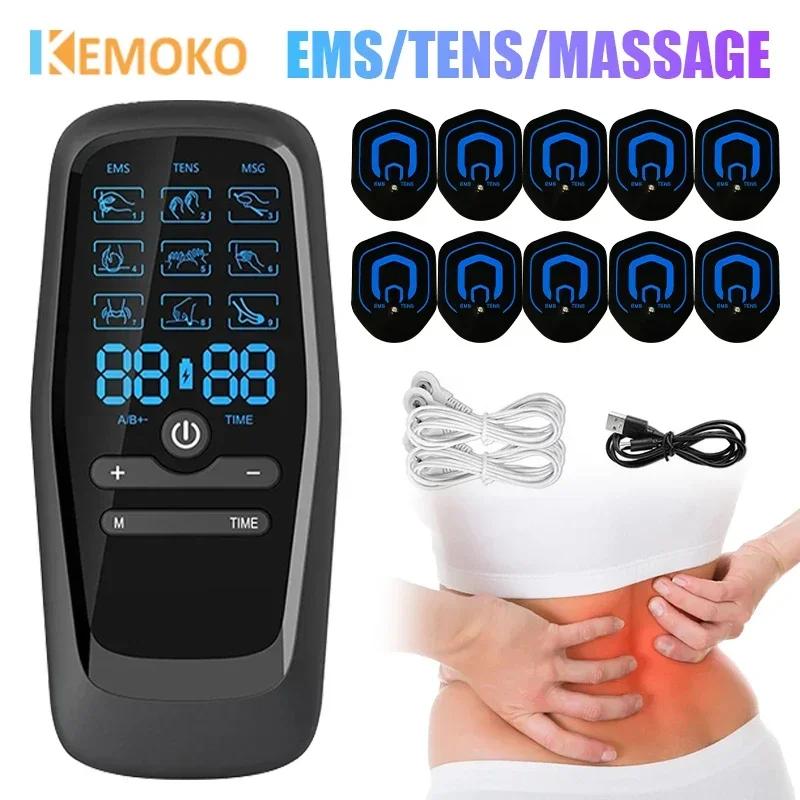 

ems electric muscle stimulator USB Physiotherapy Tens Unit Machines Pulse Impulse Massage Slimming Machine Electro Stimulator