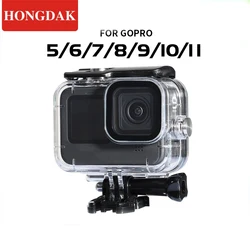 HONGDAK Funda impermeable 60M para GoPro Hero 11 10 9 6 7 5 Funda de buceo para GoPro Hero 5 6 7 9 10 Accesorios