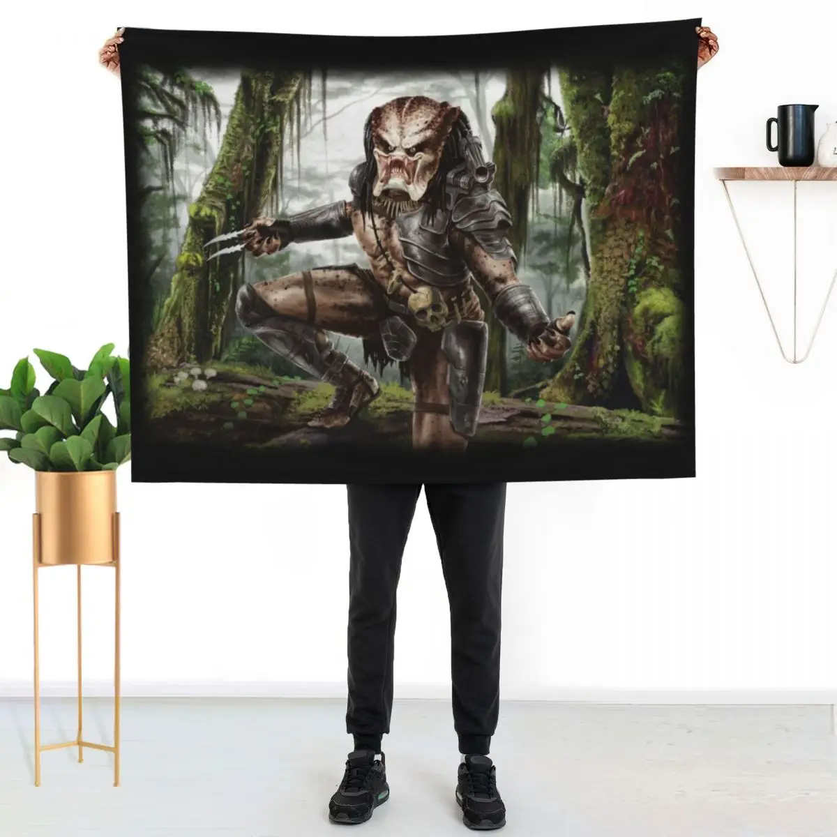Predator Throw Blanket Fashion Sofas Bed Multi-Purpose blankets ands Beautifuls cosplay anime Blankets