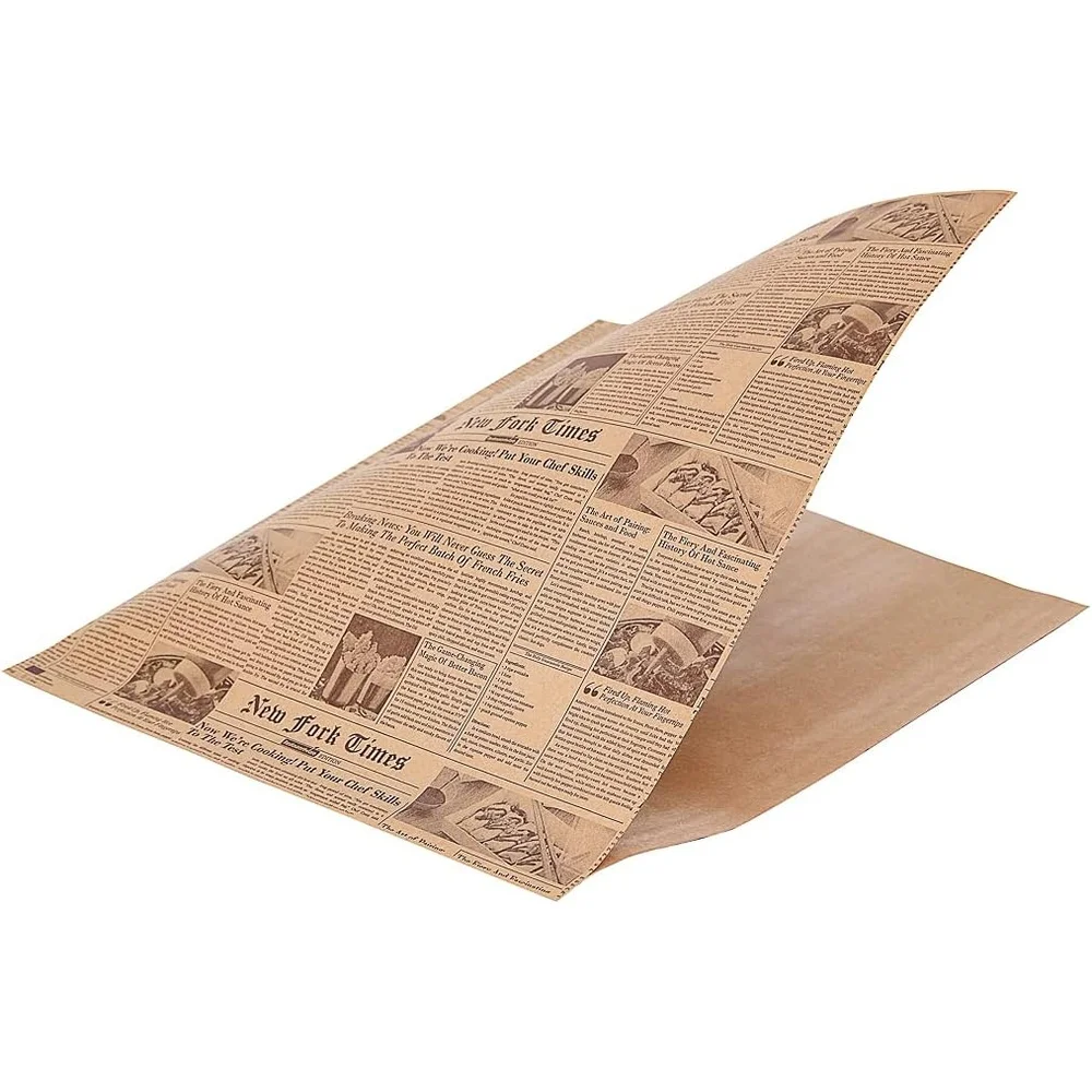 أكياس الوجبات الخفيفة المقاومة للدهون للاستعمال مرة واحدة مقاس 10 × 9 بوصة أوراق ورقية مزدوجة مفتوحة 100 عدد آمنة للميكروويف ومقاومة للتمزق يلتف ديلي في الهواء الطلق #3