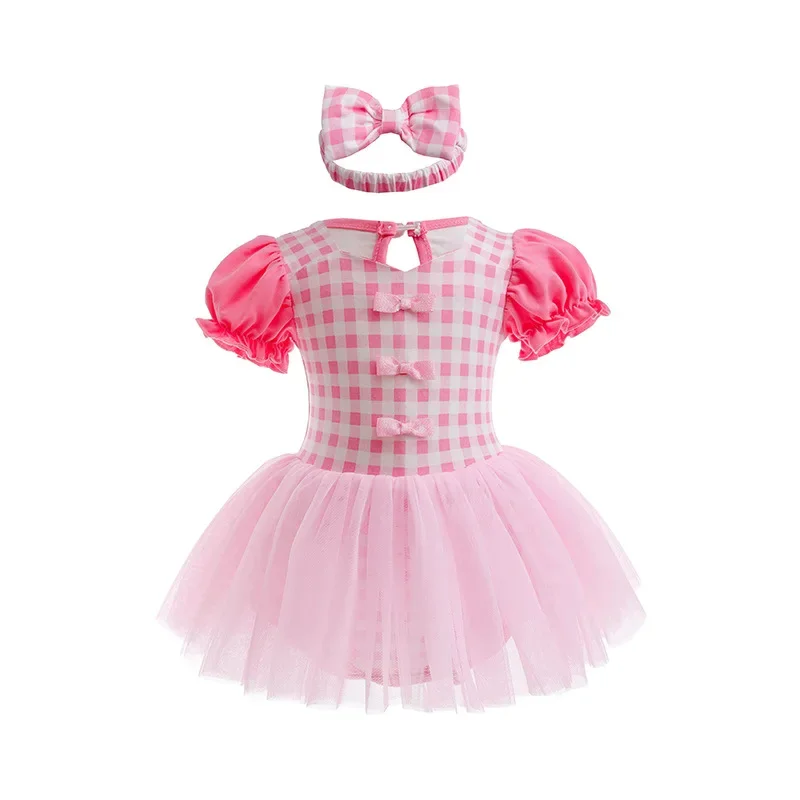 Mameluco de bebé elegante Elsa Aurora Belle Rapunzel disfraz de princesa vestido tutú de cumpleaños de 3 a 18 meses + diadema bautizo bautismo @ 0Z *