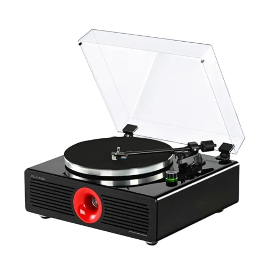 

Vinyl Record Player Turntable with Bluetooth Hi-Fi 5 Speakers Phono Preamp LP Output Elegant Piano Gloss Finish Classic Belt-Dr