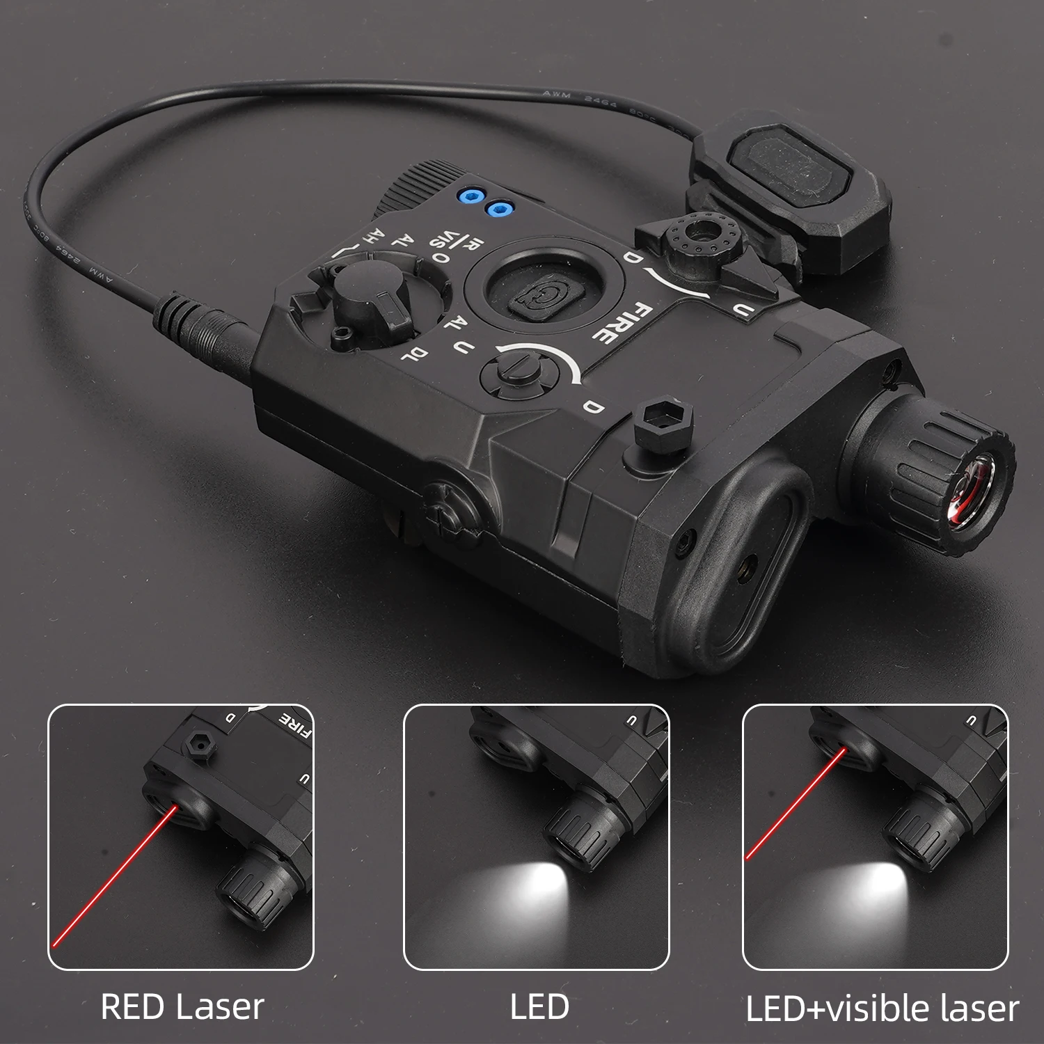 

688A High Strength Aluminum Alloy Toy Laser Flashlight, with Pressure Switch for 20mm Rail