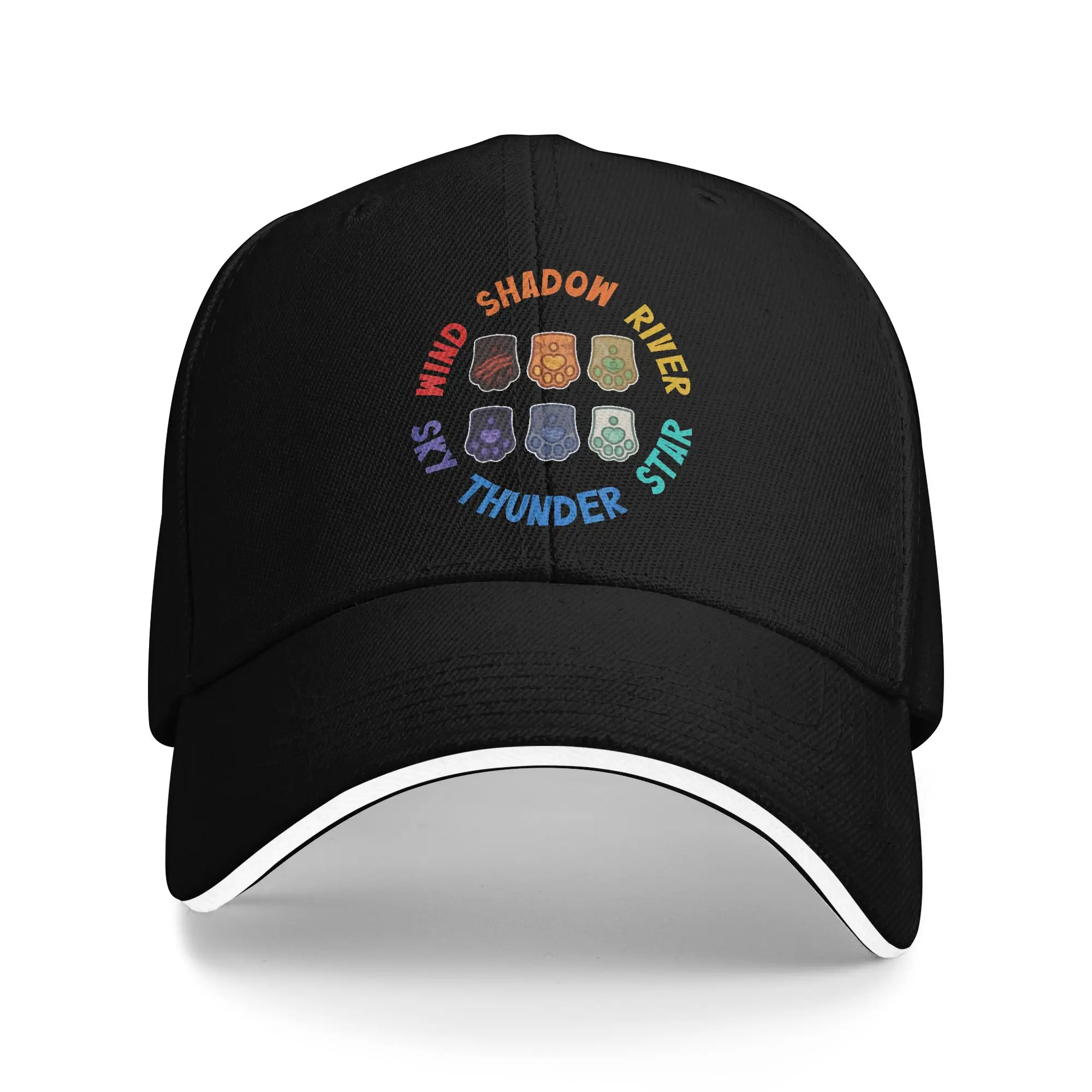 Wind Shadow River Star Thunder Sky Cat Sandwich Baseball Cap FireStar Men Women Polyester Adjustable Sun Cap Outdoor Workout Hat