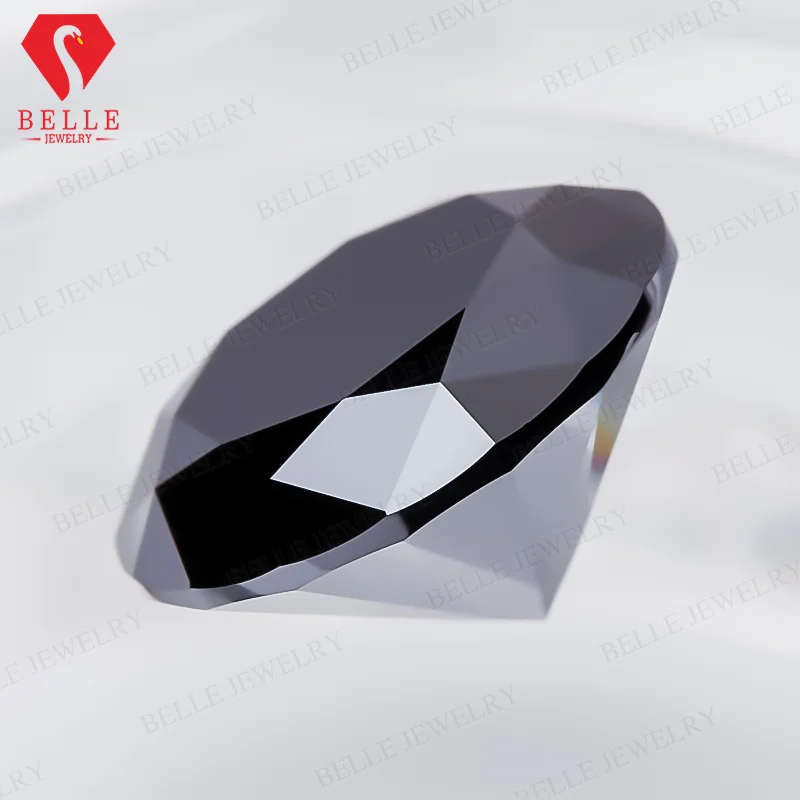 

Round Cut Black VVS1 Shiny Moissanite Loose Stones Bulk Jewelry Inlay Accessories Bracelet Earring Making With Authentic GRA