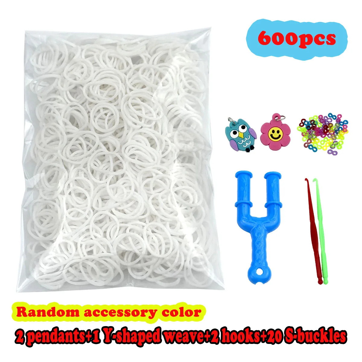 

600pcs Rubber Bands for Bracelets Colorful Weaving Machine Strap Bracelet Set, Elastic Weaving Toys for Girls LOOM BAND