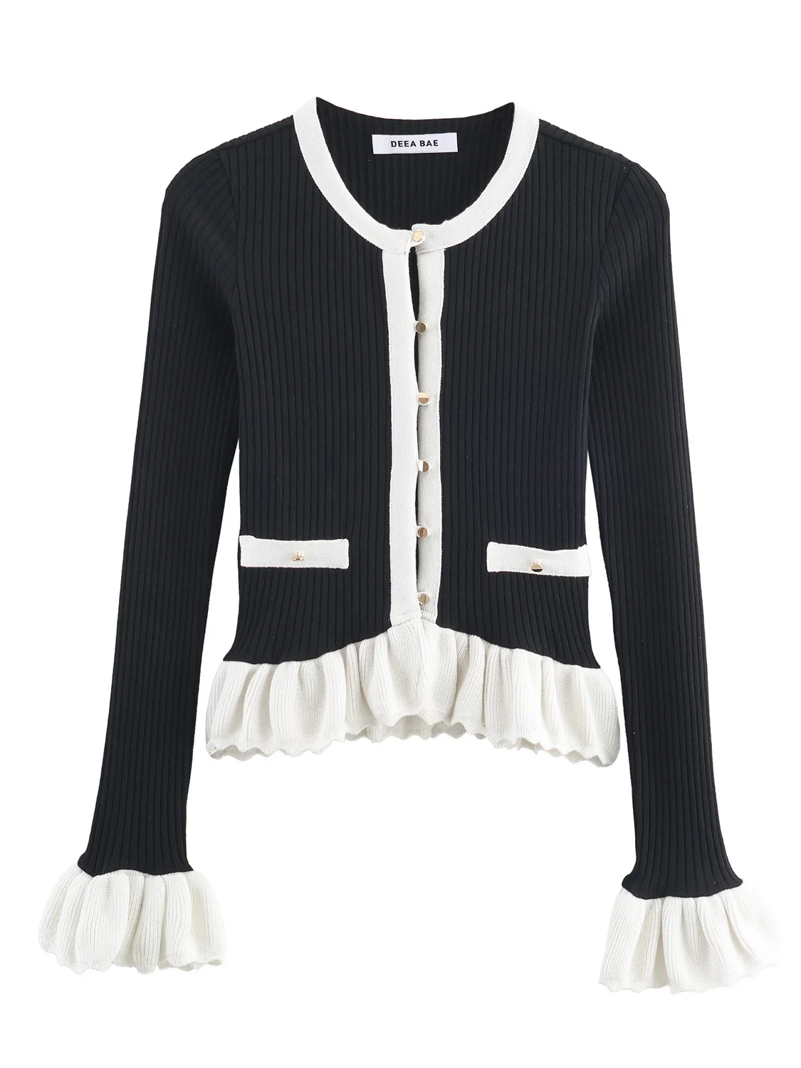 

Осень 2023, роскошный женский вязаный длинный све, круглая блузка Ne Color, открытый кардиган Jaet, мягкий полиэстер, повседневный крой