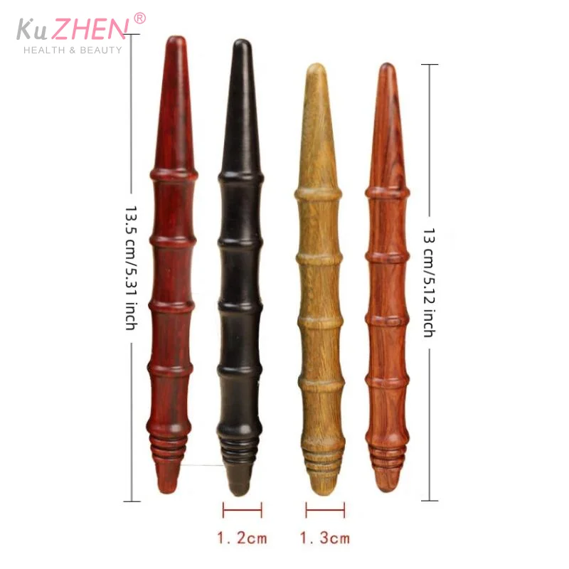 Natural Sandalwood Massager Acupoint Reflexology Tools Wood Massage Stick Tool For Full Body Relaxing Deep Tissue Foot Massage