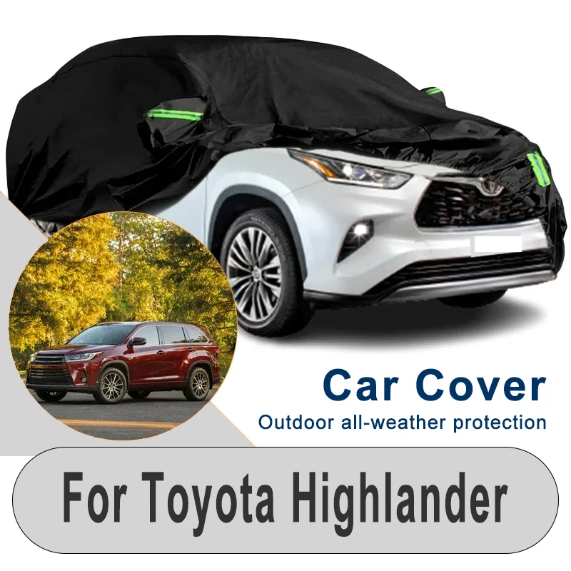 

Снежный пылезащитный автомобильный чехол для Toyota Highlander - зима-лето уличный водонепроницаемый солнцезащитный автомобильный защитный аксессуар