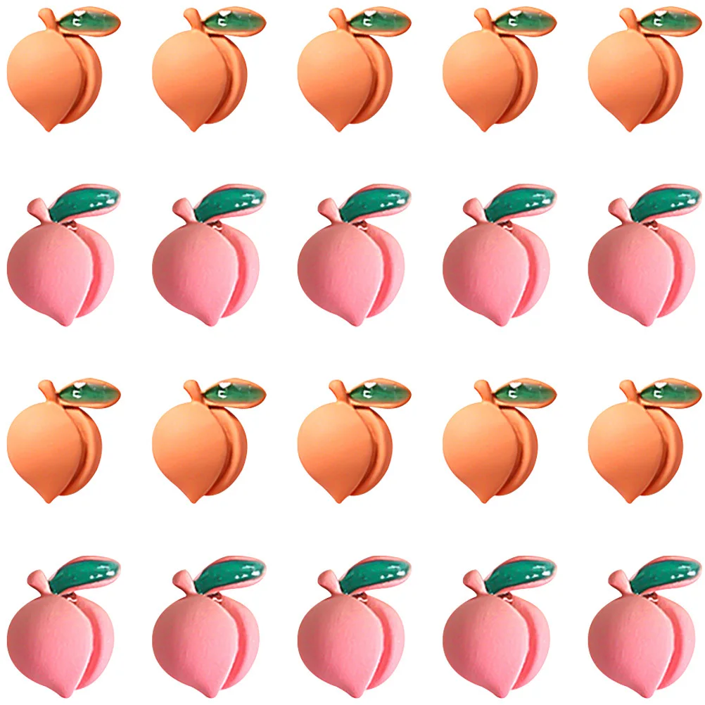 

20 шт. креативных украшений для ногтей в виде персиков, декор из сплава для фруктового дизайна ногтей, для акриловых ногтей, для самостоятельного маникюра, для женщин