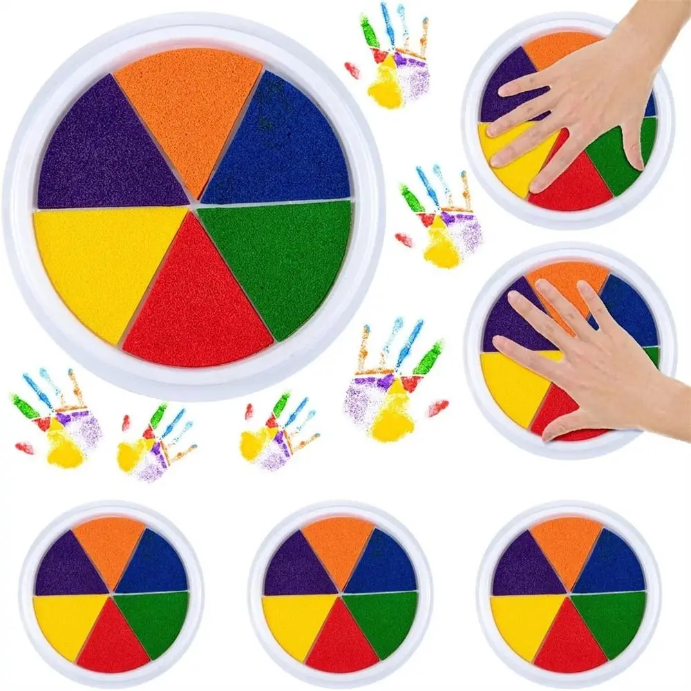 Painting Supplies for Child Washable Graffiti Non-toxic Printing Mud Finger Painting Inkpad Paint Ink Pad DIY Finger Painting