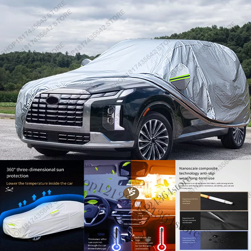 Full Car Cover Compatible with Hyundai Palisade 2020-2025 All-Weather Sun Rain UV Dust Proof Rain Outdoor Indoor Protect