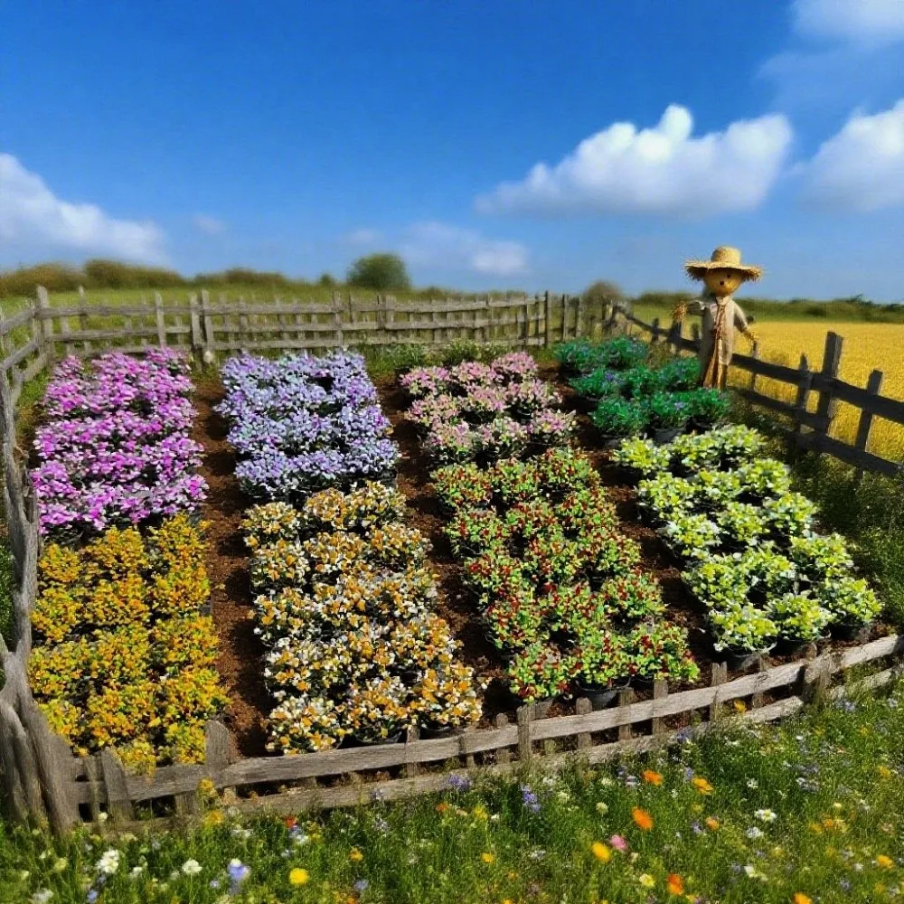 15pcs/box 10mm Grass Cluster Model Kit Multicolors Nylon Material Miniature Building Sand Table Flower diy 8.5*5.8cm