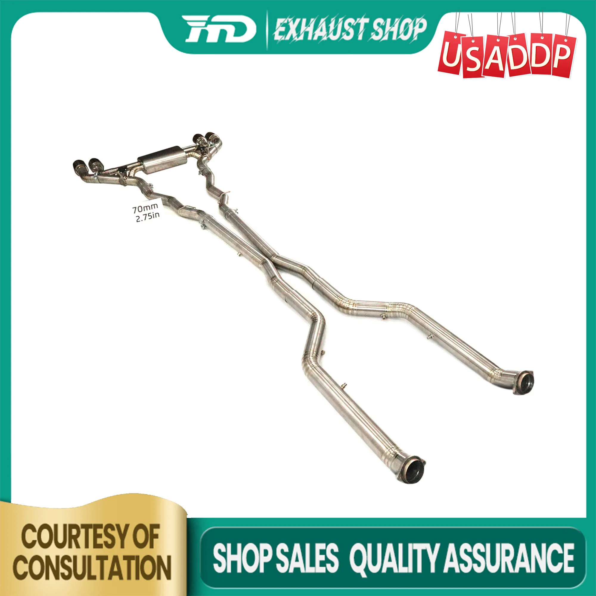 

HMD Exhaust pipe Ti for BMW M5 G90 G99 Muffler Electronic valve Remote control High-precision Muffler Exquisite Tips Catback