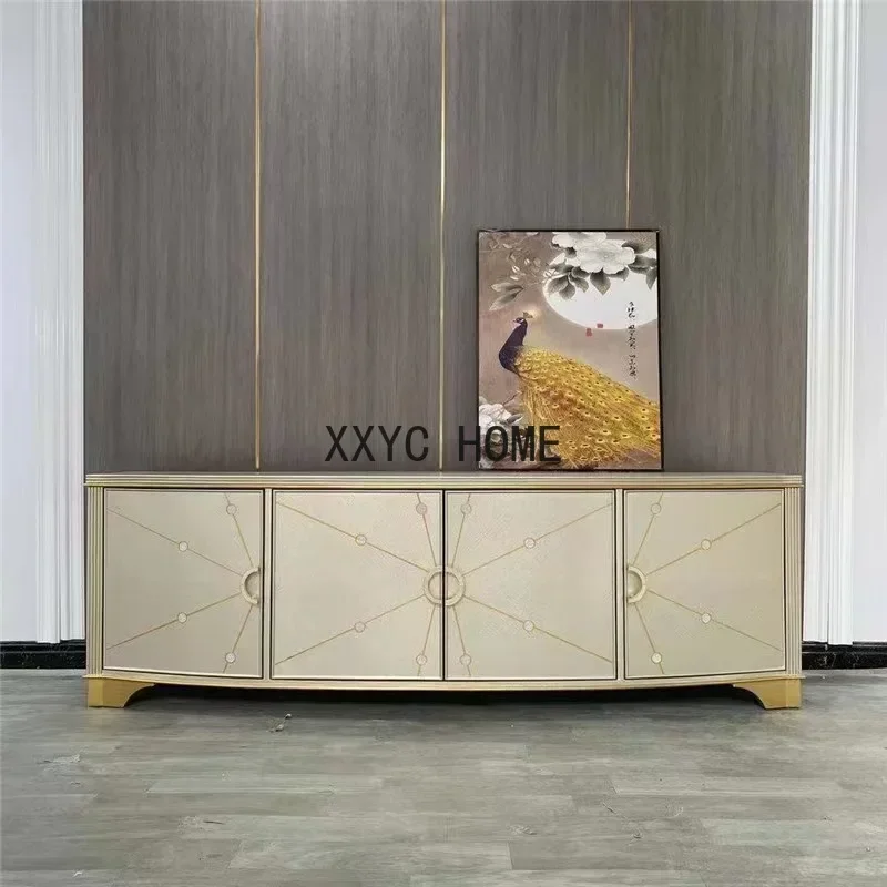 

American Light Luxury Solid Wood TV Cabinet Modern Simple Small Apartment