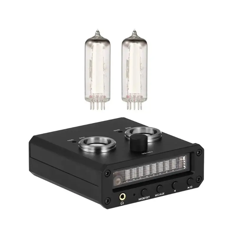 R53C Vintaged Modern Auditory Mix Integrated Display 6E2 Análise espectro FM Foneco relógio Rádio Saída fone ouvido