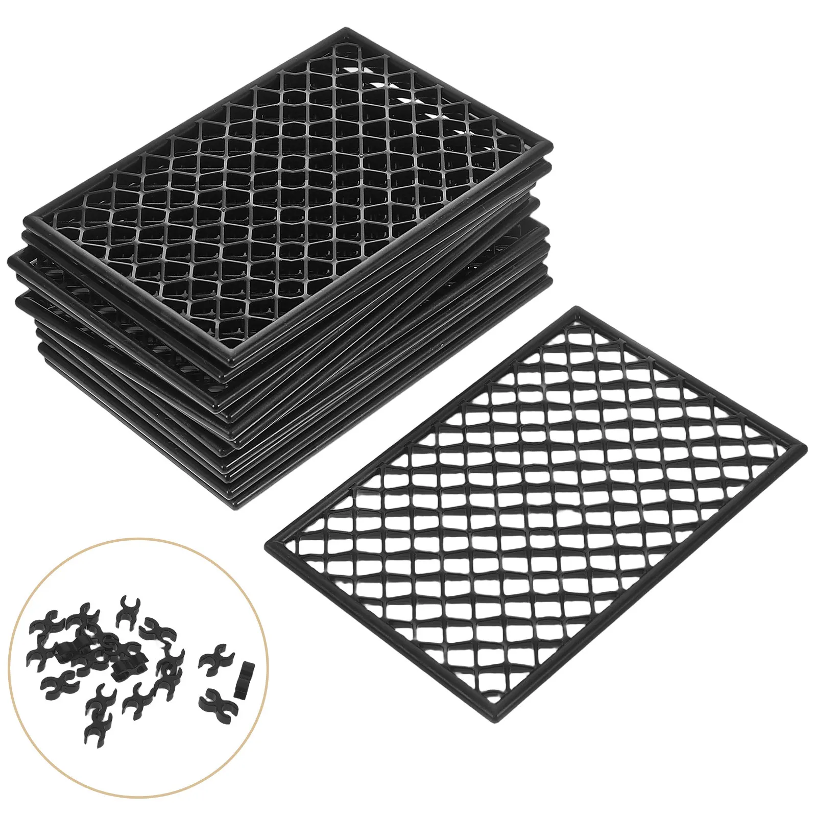 

12 шт. черных защитных сетчатых панелей для ограждений, для сцен военных действий, стен тюрем, креативного декора сада и патио, забор для патио