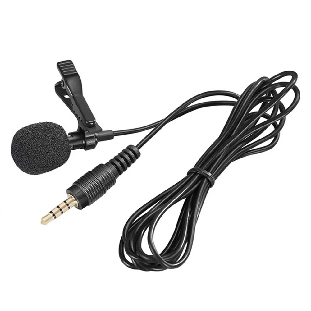 3.5mm Wireless Lavalier Microphone Portable Audio Video Recording Mini Mic for iPhone Android Live Broadcast Gaming Phone Mic