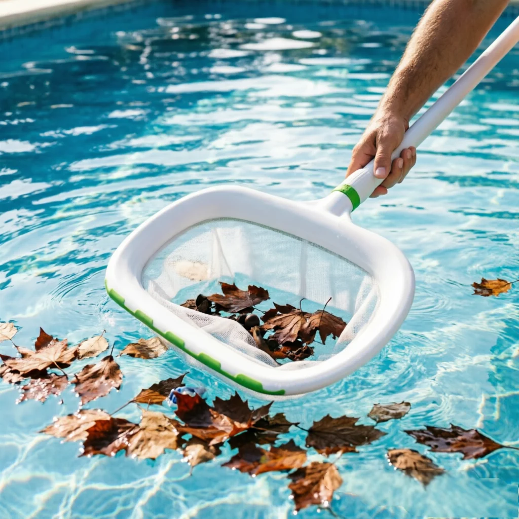 Swimming Pool Skimmer Net Leaf Rake - Diepwaterbladnet voor zwembaden, zwembadoppervlakte reinigingsnet, praktische