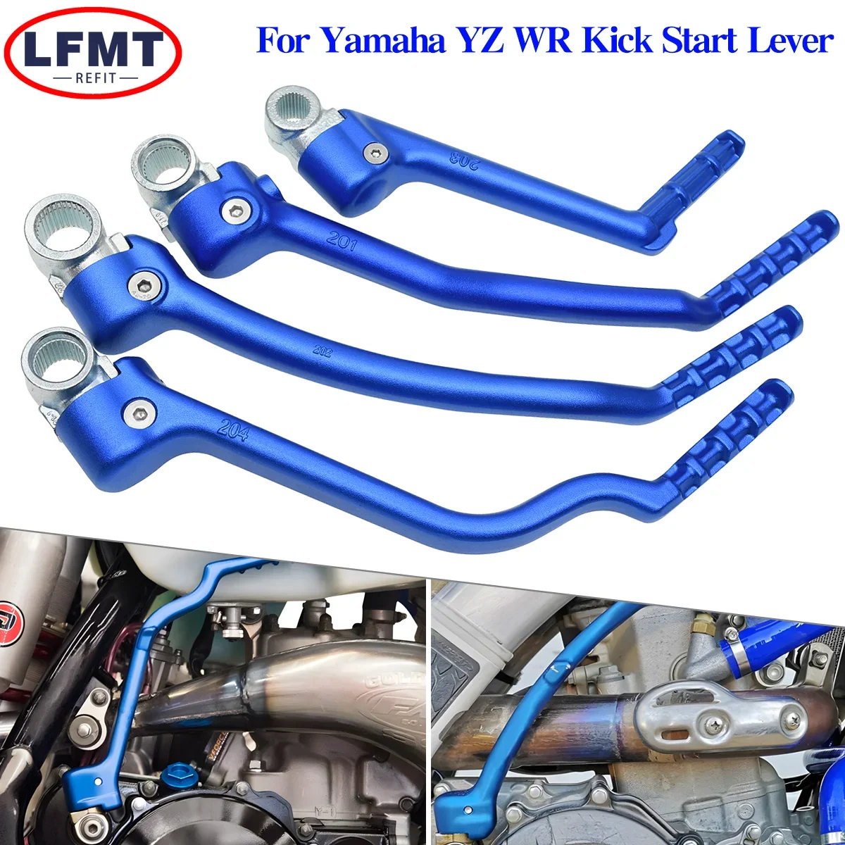 Motorcycle Forged Kick Start Lever Pedal Levers For Yamaha YZ WR 125 YZ250 YZ250F YZ250X YZ250FX YZ450F YZ450FX WR450F 1986-2023