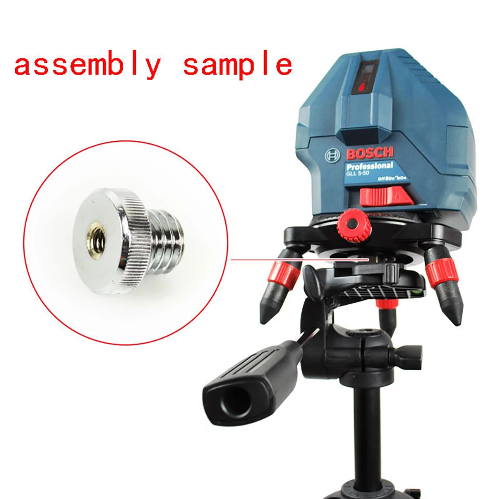 Stainess steel adaptor 1/4"-20 to 5/8"-11 Threaded Female to Male for Tripod to laser level Adapter