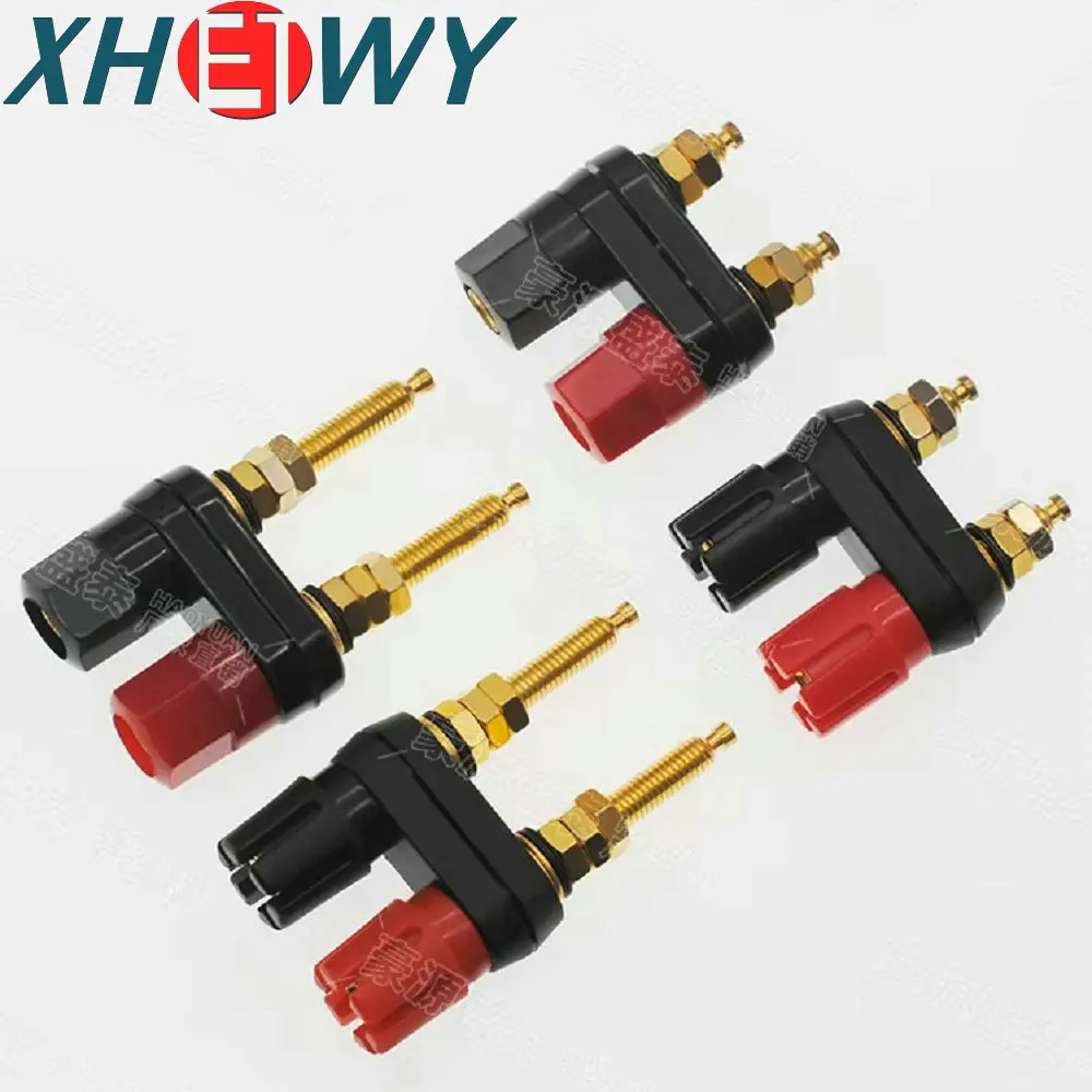 

Gold-plated double connected terminal block 4mm banana plug socket power amplifier speaker box power interface terminal