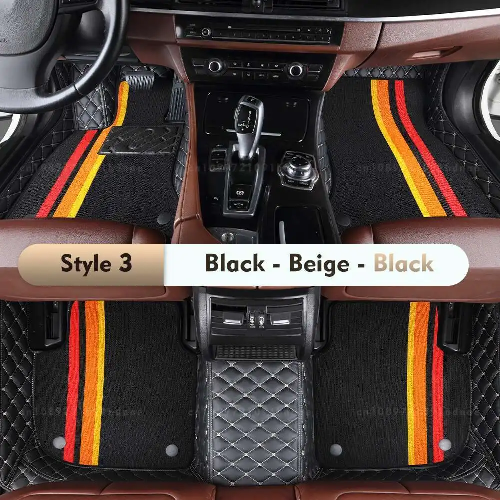 For Mercedes Benz GLK class X204 2008-2015 14 13 09 12 Double Layer Car Floor Mats Custom Foot Pads Carpet Interior Accessories