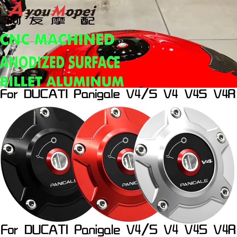 2024 New Style For DUCATI Panigale V4 V4S V4R Streetfighter V4 S Fuel Tank Cap With Key Airbox Cover Motorcycle Accessories