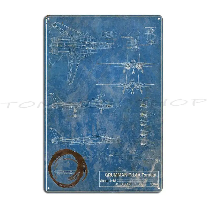 Wing Blue Print Metal Gear Solid Rex Interstellar Blueprints  Metal Sign Cinema Bar Decoration Character  Tin Sign Poster