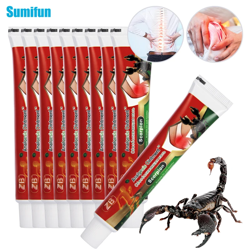 

2/10pcs Scorpion Venom Pain Relief Massage Cream Treat Sprain Muscle Strain Cervical Spondylosis Knee Joint Pain Care Ointment