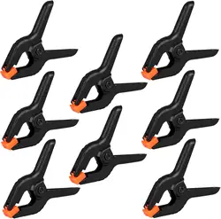 2pc Plastic Nylon Adjustable Woodworking Clamps Small Heavy Duty Clips for Crafts Backdrop Stand Woodworking Photography Studios