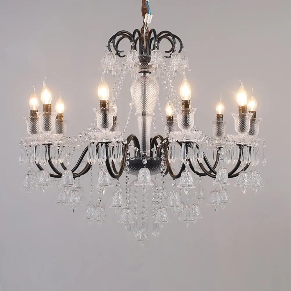 ULANI French Crystal Pendent Lamp European Luxury  Living Room Restaurant Bedroom Villa Hotel Duplex Staircase LED Chandelier image 5