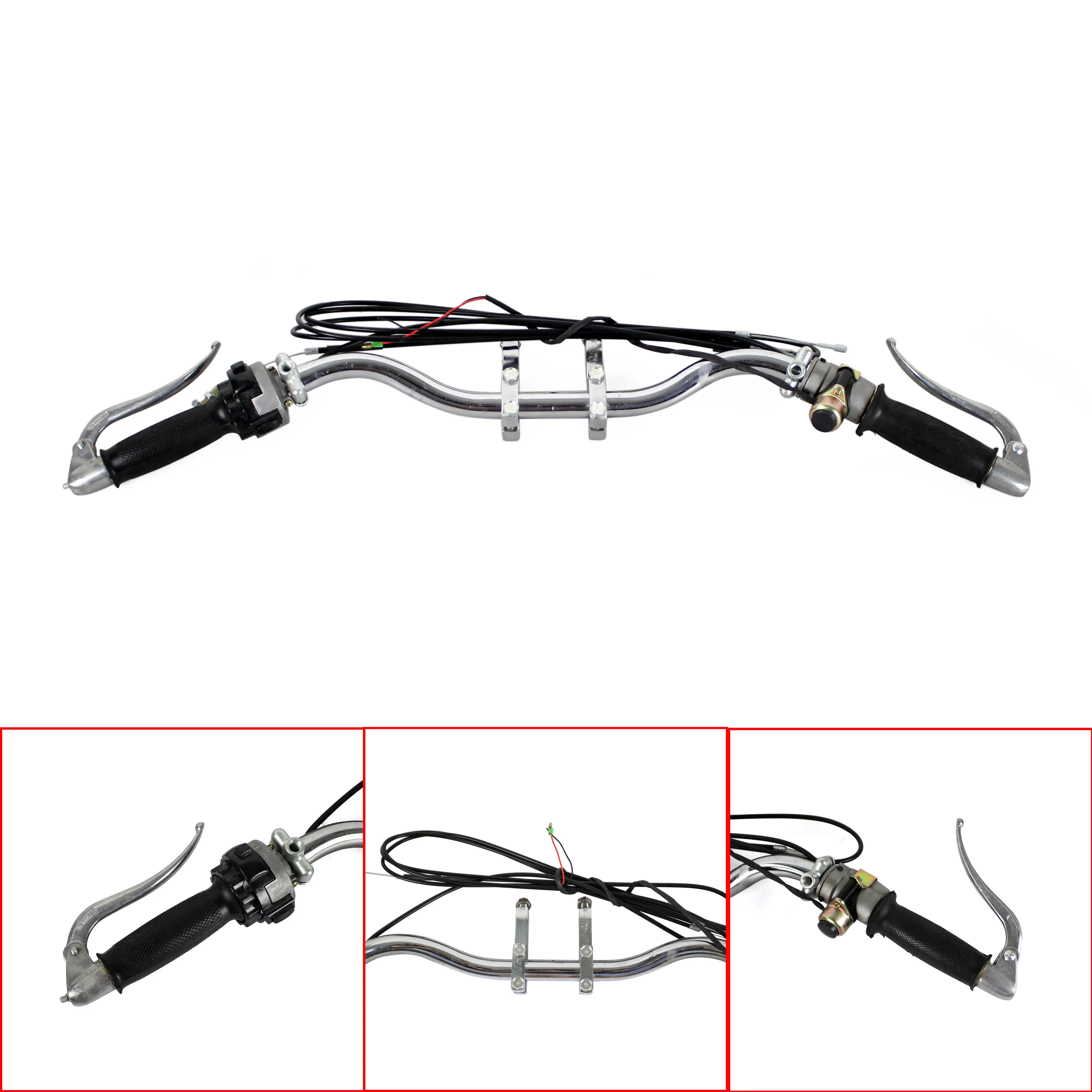 ل DB KS750 K750 R75 BW40 دراجة نارية كلاسيكية كاملة المقود عدة Dnepr الأورال Sidecar دواسة فرامل رافعة خنق قبضة بار