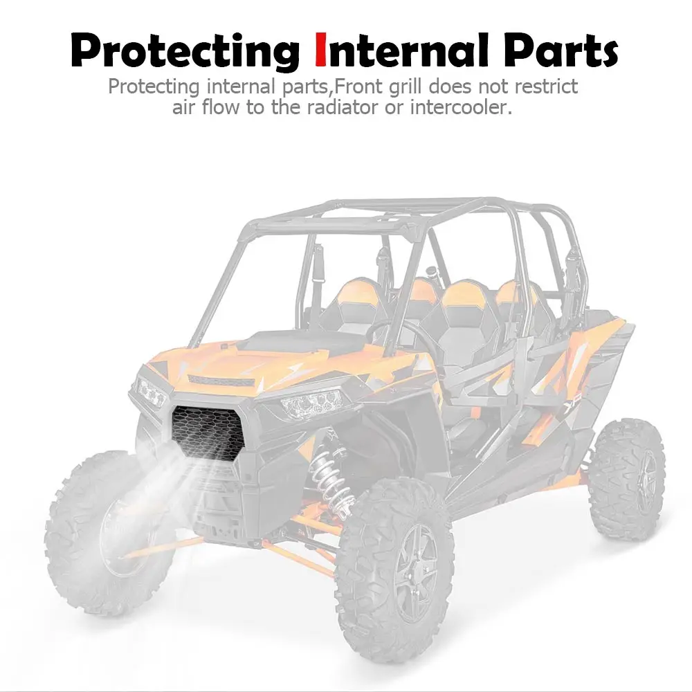 UTV Accessories Front Grilles Main Mesh Grill Cover Compatible with Polaris RZR XP 1000 900 XP4 Trail S 900 Premium XC Edition