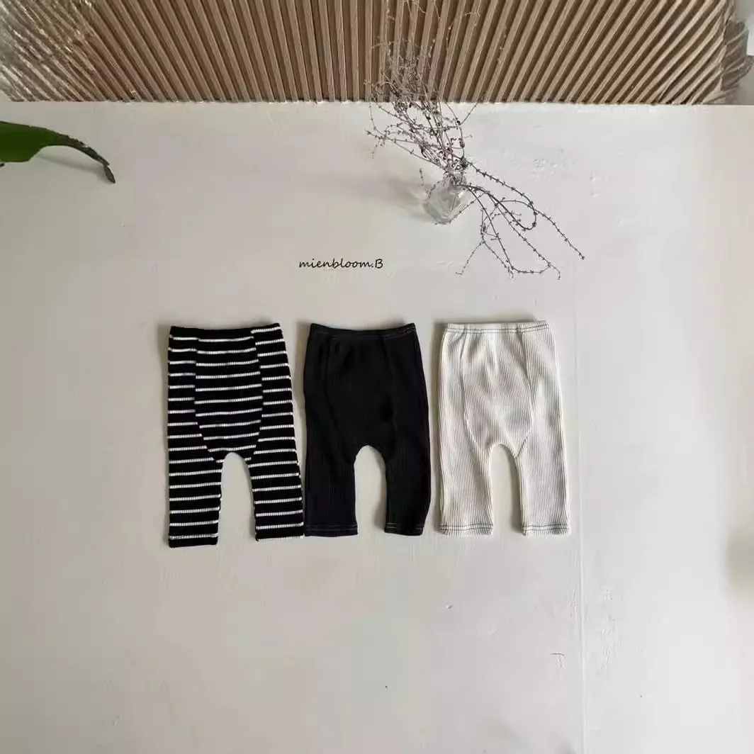 Baby Clothes Fashion Casual Soft and Comfortable Pants 2024 Spring and Autumn Korean Style Elastic Baby Boys and Girls Pants