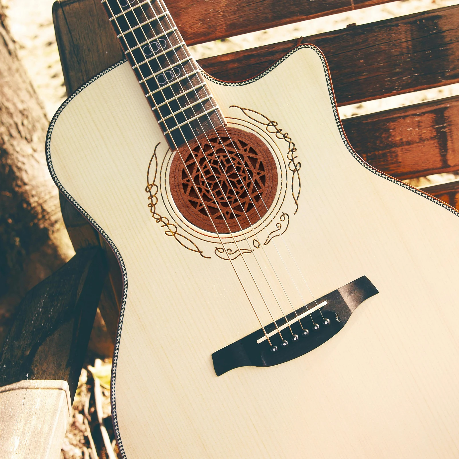 

Guitar Sound Hole Cover Covers Material Electric Box Soundhole Bell Acoustic Wood