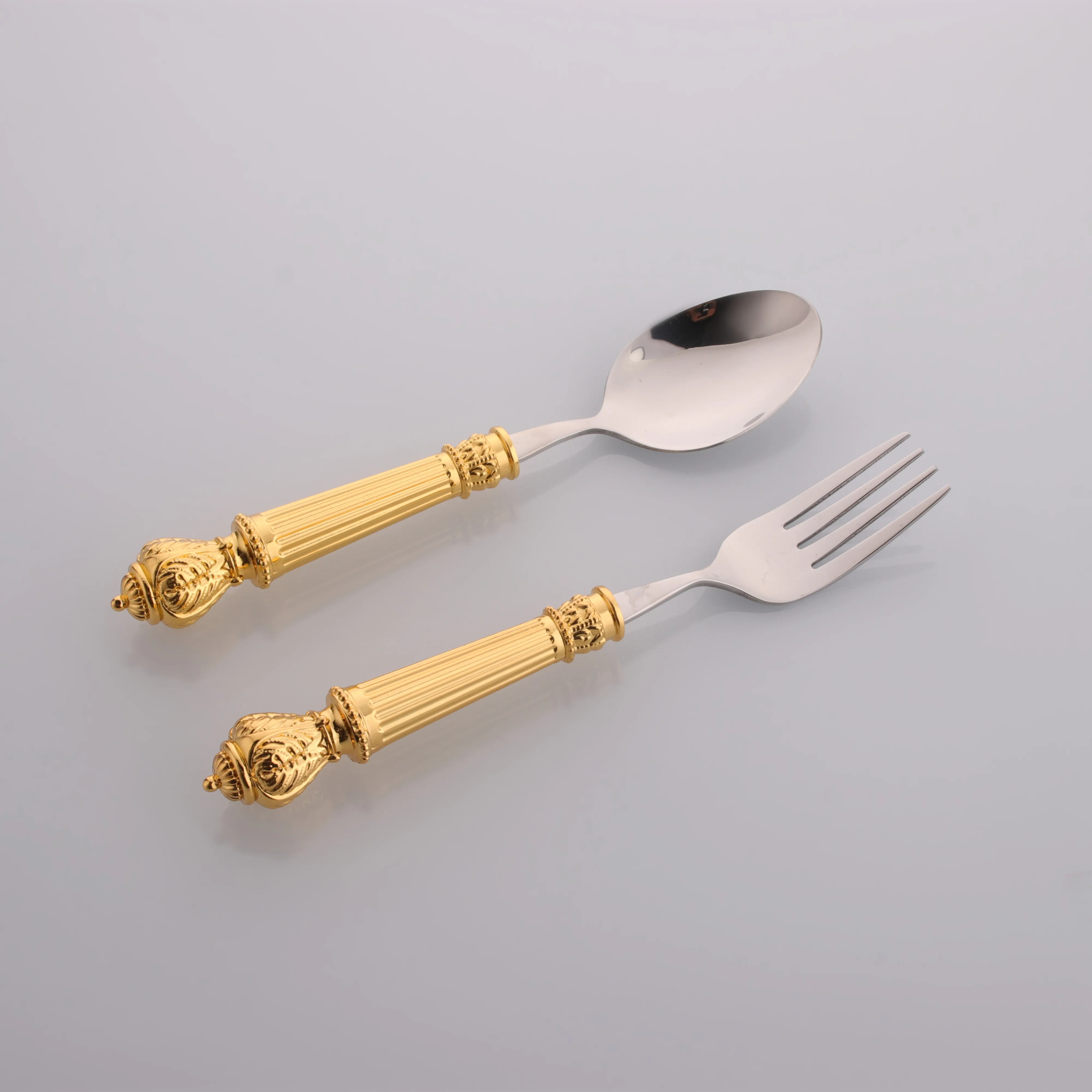 Stainless Steel Crown Tableware Set, Flatware, Silver, Golden Cutlery Set, Spoon, Knife, Fork Kit, Dinnerware for Home Kitchen