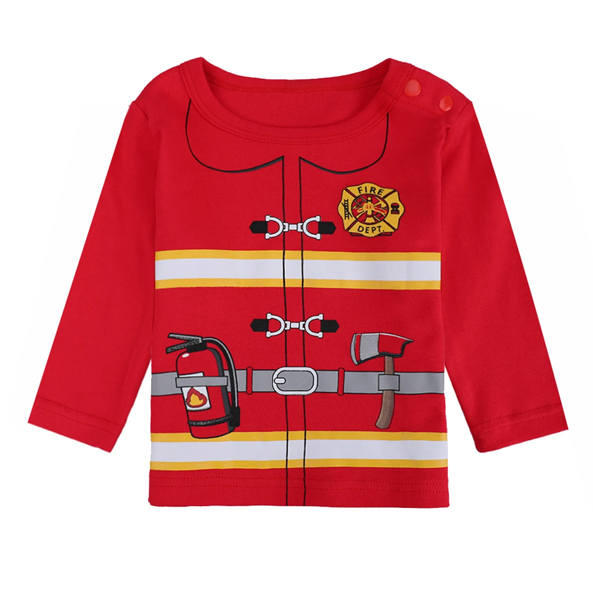Baby Firefighter Police Clothes Sets Toddler Boys Christmas Clothing Girls Xmas Long Pants Carnival Halloween Party Outfits Set