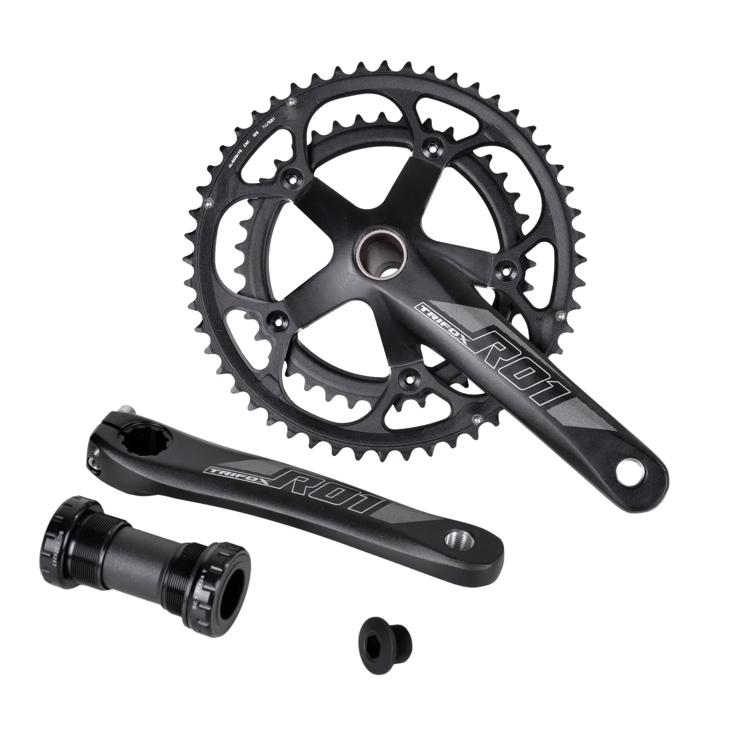 

TRIFOX new road double chainring 11/12 speed compatible - 39T*52T*170mm - sand black non-film label chainring 39/52T suitable fo