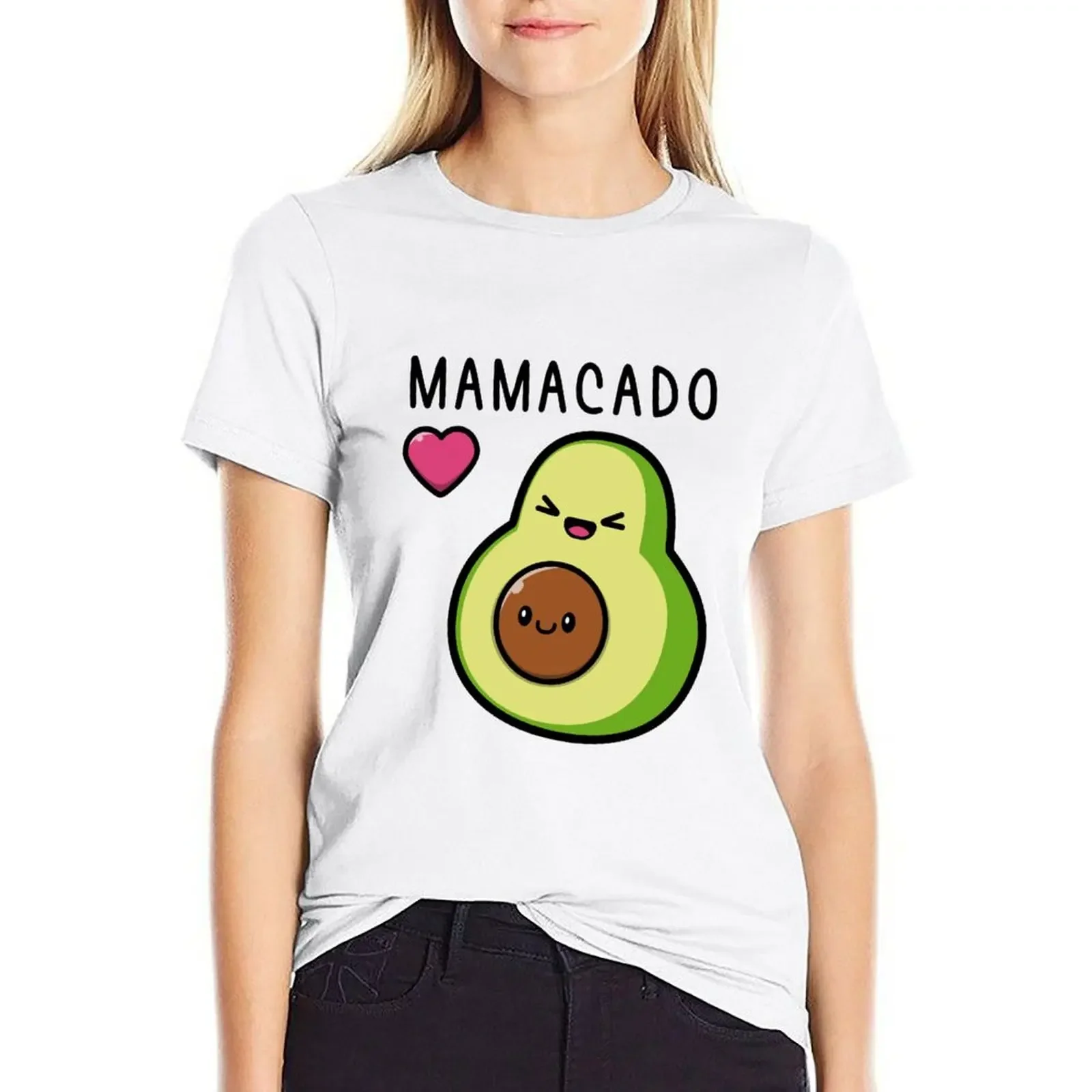 

Womens Mamacado Pregnancy Mother Cute Avocado Fruit Pregnant Mom T-shirt plus size tops aesthetic clothes oversized tops Women