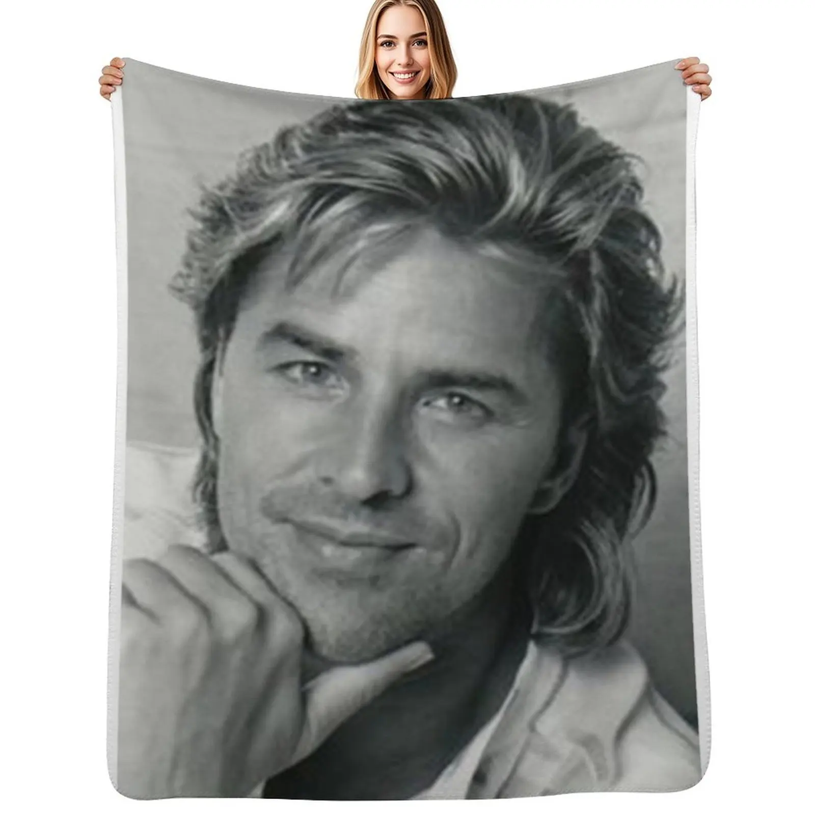 Don Johnson Throw Blanket Beach Thermal cosplay anime Summer Comforter Plaid Blankets